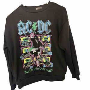 Alex Rose AC/DC 2016 Men's Black Sweatshirt Size XS "Blow up the Video" tour